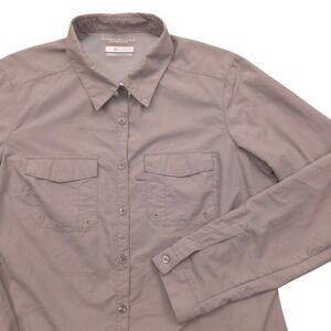 Columbia PFG Long Sleeve Vented Fishing Shirt Omni Shade Grey Womens Large